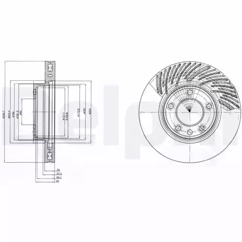 DELPHI Ön Fren Diski Sağ 330X32 Mm BG9949