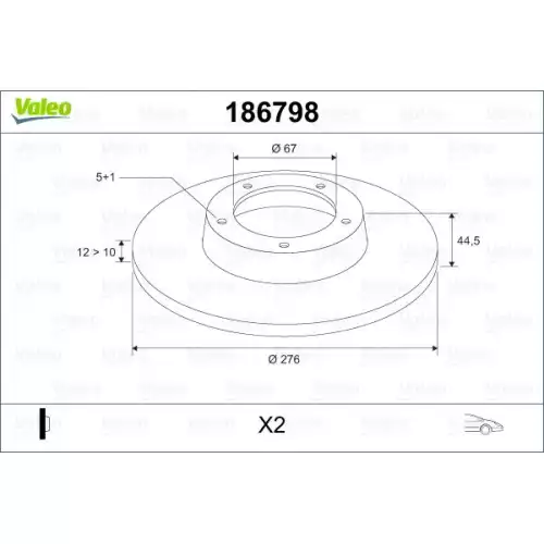 VALEO Ön Fren Diski Takım 186798