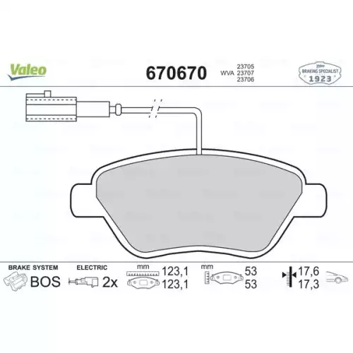 VALEO Ön Fren Balatası 670670