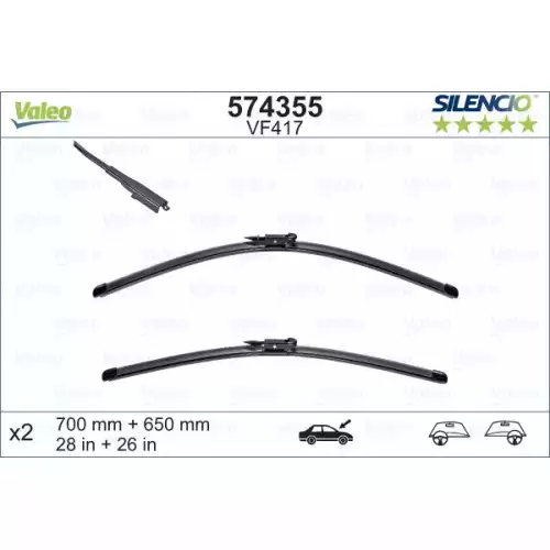 VALEO Silecek Süpürgesi Seti X Trem 700 650Mm Flat Blade 574355