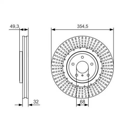 BOSCH Ön Fren Diski 0986479T02