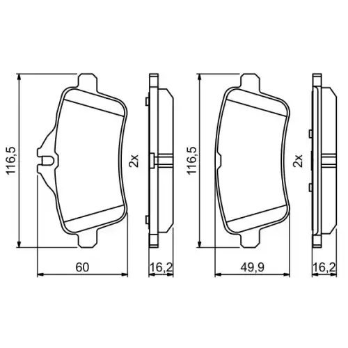 BOSCH Arka Fren Balatası Tk 0986494771