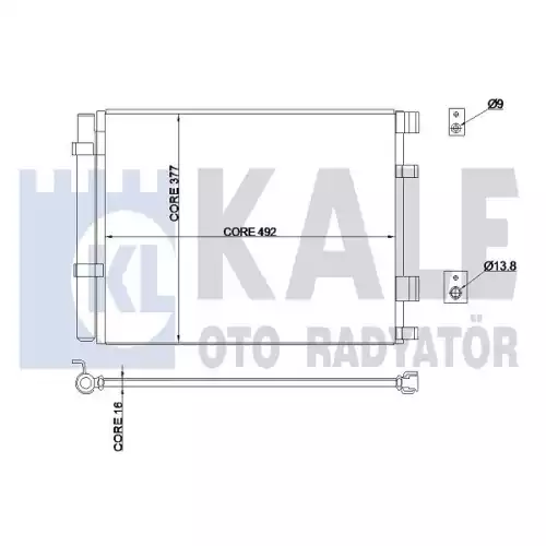 KALE Klima Radyatörü Kondanser 343015