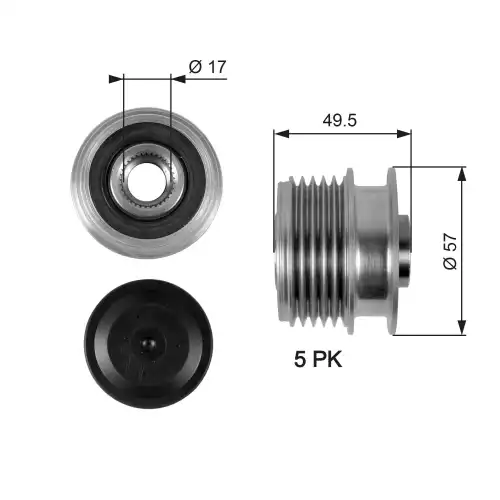 GATES Alternatör Kasnağı OAP7089