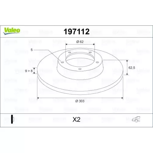 VALEO Arka Fren Diski Tk 197112