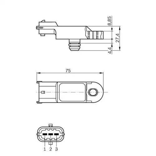 BOSCH Manifold Basınç Sensörü 0281002616