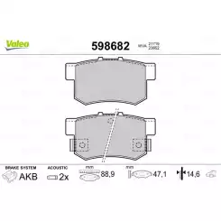 VALEO Arka Fren Balatası Tk 598682