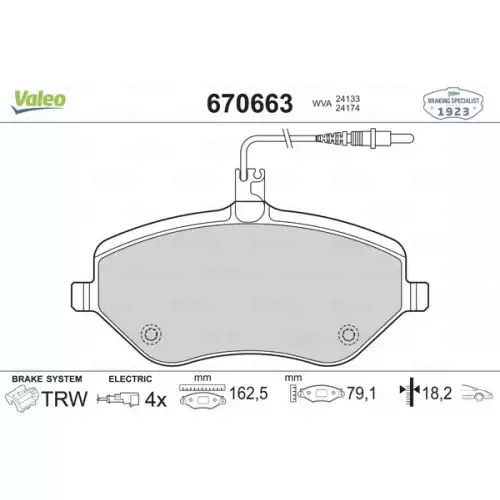 VALEO Ön Fren Balatası Tk 670663