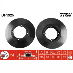 TRW Ön Fren Diski 215.4.mm DF1925