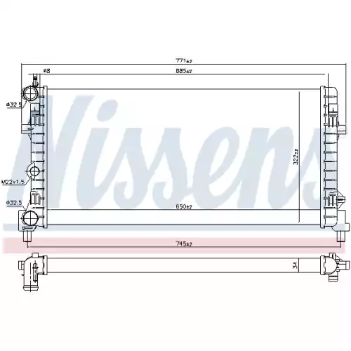 NISSENS Motor Su Radyatörü 640012