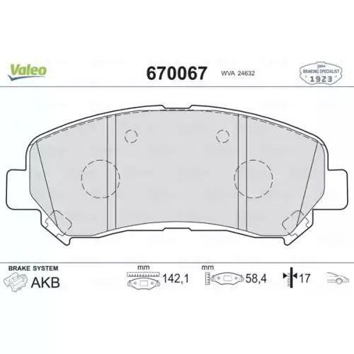 VALEO Ön Fren Balatası Tk 670067