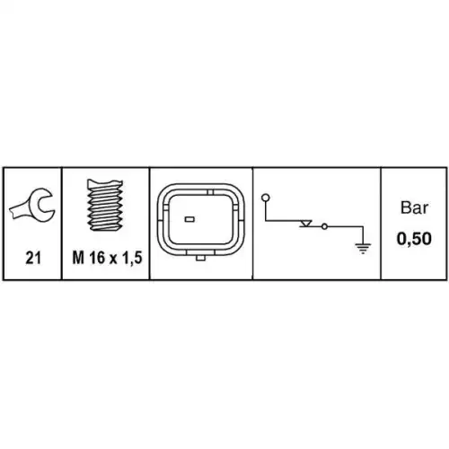 HELLA Yağ Basınç Müşürü-Sensörü 6ZL009600041