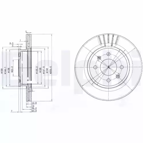 DELPHI Ön Fren Diski Havalı 256 4 BG3934