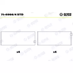 GLYCO Kol Yatak Std 71-4066/4 STD