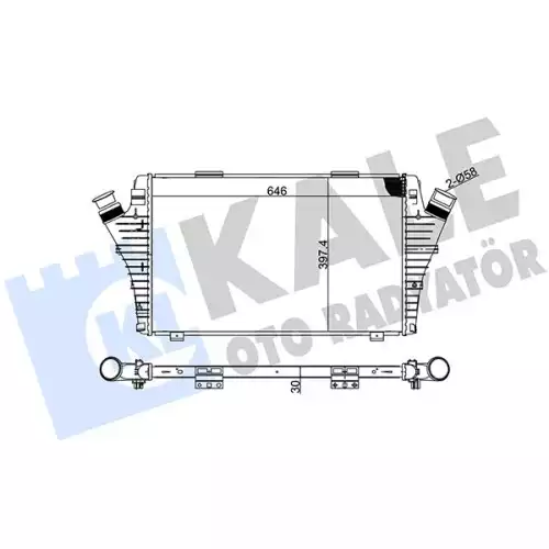 KALE Turbo Radyatörü Intercooler Aluminyum Plastik Brazing 346100