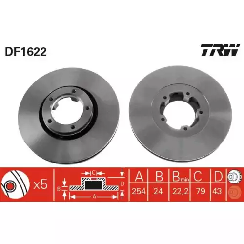 TRW Ön Fren Diski Havalı DF1622