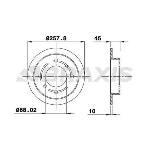 BRAXIS Arka Fren Diski Düz AE0262