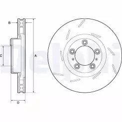 DELPHI Ön Fren Diski Sol BG9128C