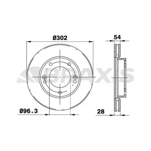 BRAXIS Ön Fren Diski Havalı AE0367