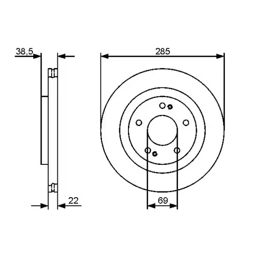 BOSCH Fren Diski Havalı Ön 285 5Mm 0986479470