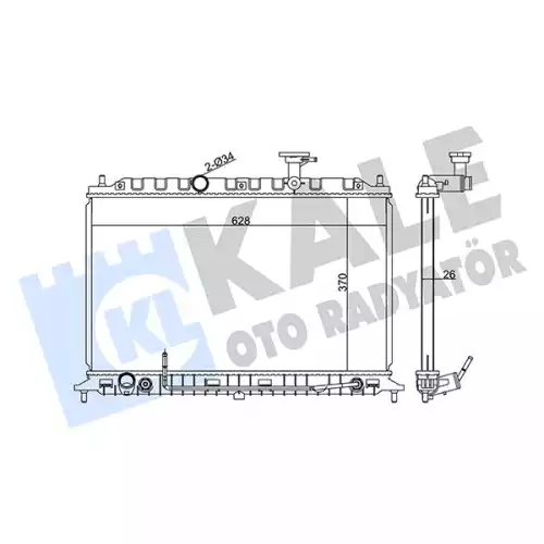 KALE Motor Su Radyatörü 359100