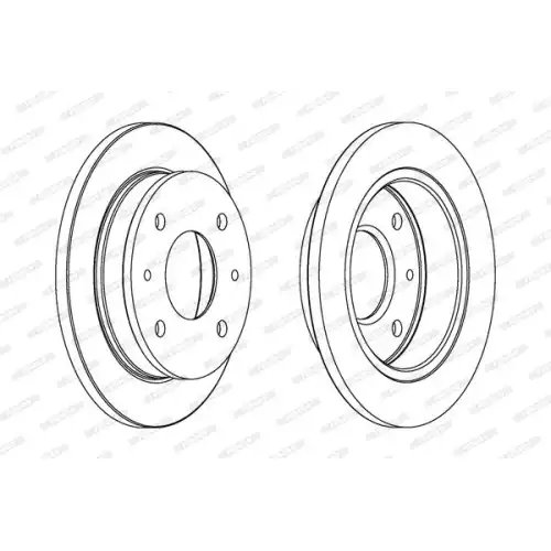 FERODO Ön Fren Diski Düz (230 4) DDF1077