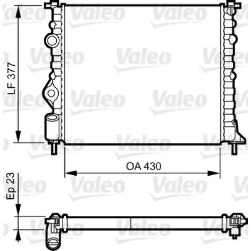 VALEO Motor Su Radyatörü Klimasız Manuel 731378