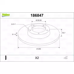 VALEO Arka Fren Diski 186847