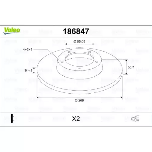 VALEO Arka Fren Diski 186847