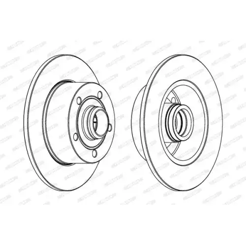 FERODO Arka Fren Diski Düz 245.5mm Takım DDF830C-1