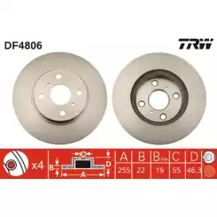 TRW Ön Fren Diski Havalı 255.4mm DF4806