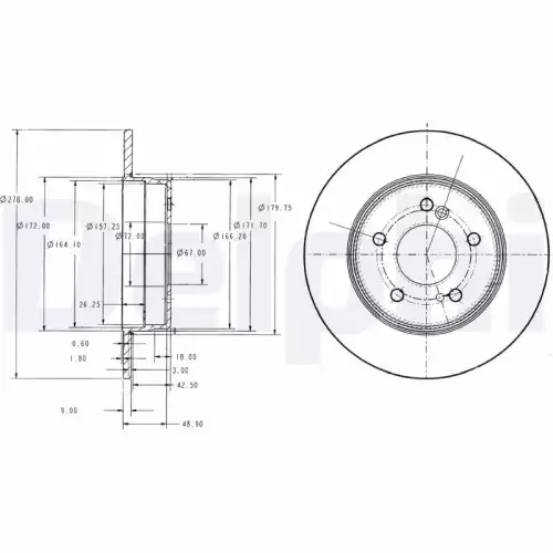 DELPHI Fren Diski Arka Takım BG3326C