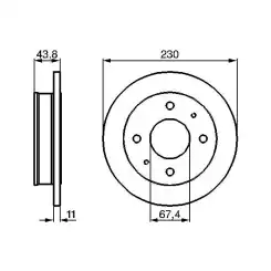 BOSCH Fren Diski Düz Ön 230 4Mm 0986478727