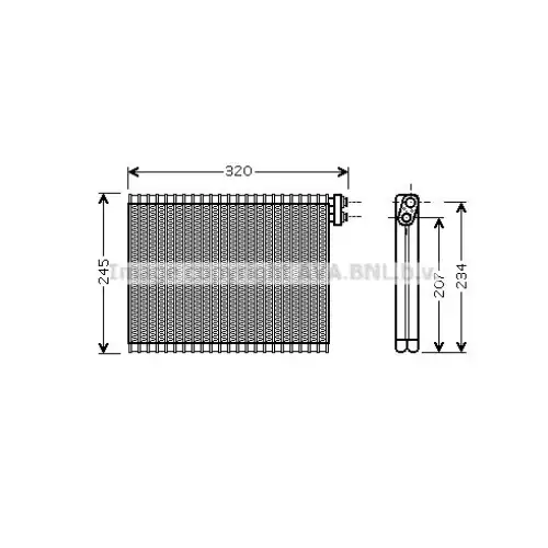 AVA Evaporatör Klima Radyatörü Manuel BWV339