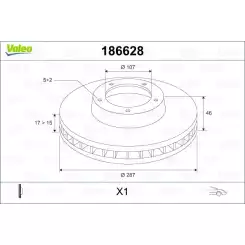 VALEO Ön Fren Diski Havalı 186628