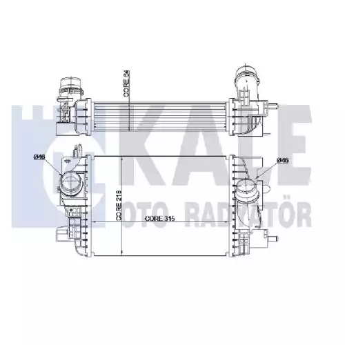 KALE Turbo Radyatörü İntercooler 345060