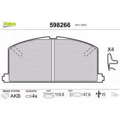 VALEO Ön Fren Balatası Tk 598266