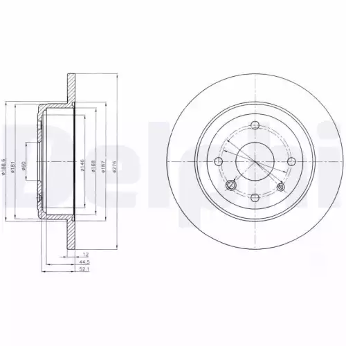 DELPHI Arka Fren Diski BG4244