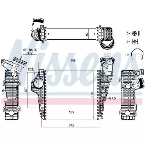 NISSENS Turbo İntercool Radyatörü Sağ 961426