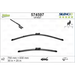 VALEO Ön Cam Silecek Süpürgesi Flat Blade X2 Vm497 750+630 574597