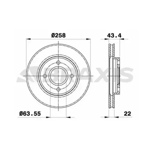 BRAXIS Ön Fren Diski AE0004