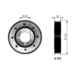 GATES Krank Kasnağı TVD1029