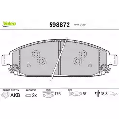 VALEO Ön Fren Balatası 598872