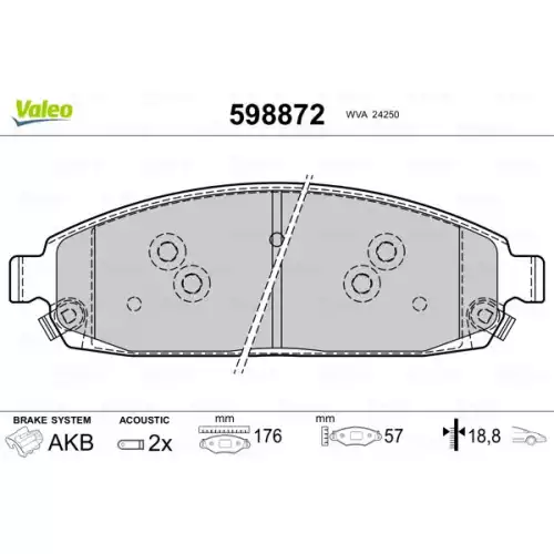 VALEO Ön Fren Balatası 598872