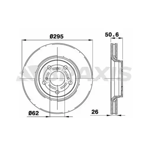 BRAXIS Ön Fren Diski Havalı 295mm Takım AE0258