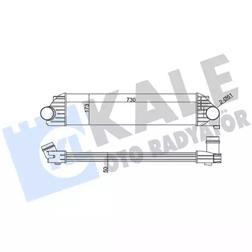 KALE Turbo Radyatörü Intercooler Aluminyum Plastik Brazing 345035