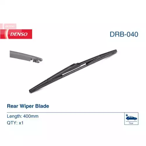 DENSO Arka Cam Silecek Süpürgesi Tek 400mm/16Inc DRB-040