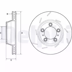 DELPHI Arka Fren Diski Sol BG9164C