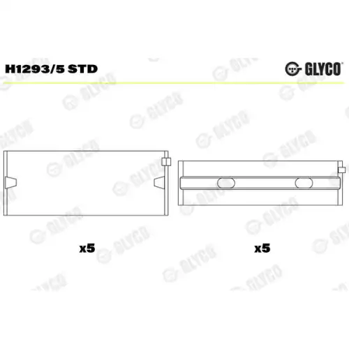 GLYCO Ana Yatak Std H1293/5 STD