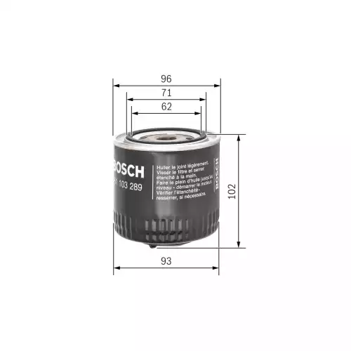 BOSCH Yağ Filtre 0451103289